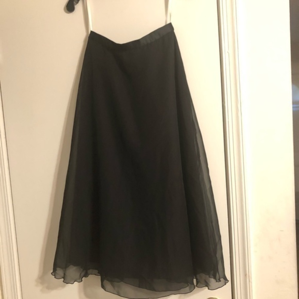 Edens bridal formal black long evening skirt